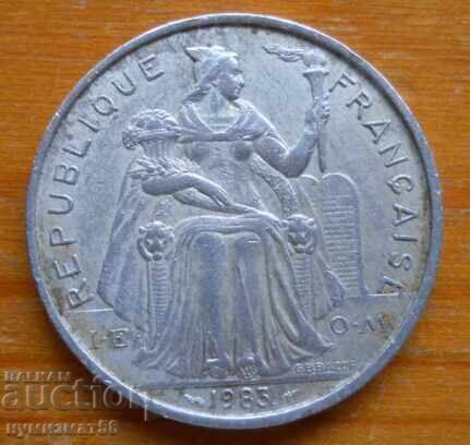 5 франка 1983 г  - Френска Полинезия с цена 2.60 €