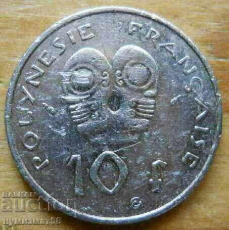 10 франка 1991 г  - Френска Полинезия