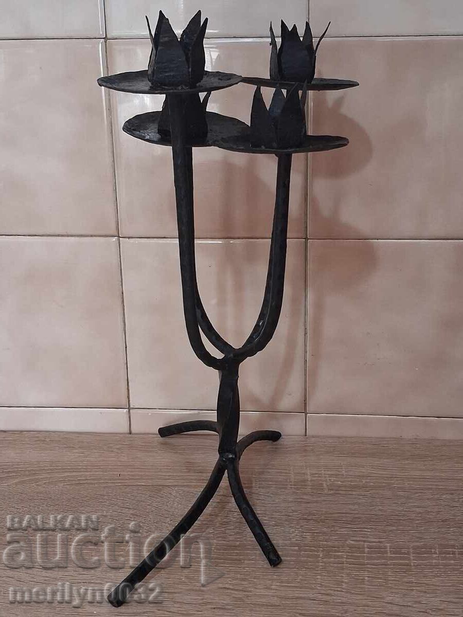 Sfeșnic socialist din fier forjat - 7