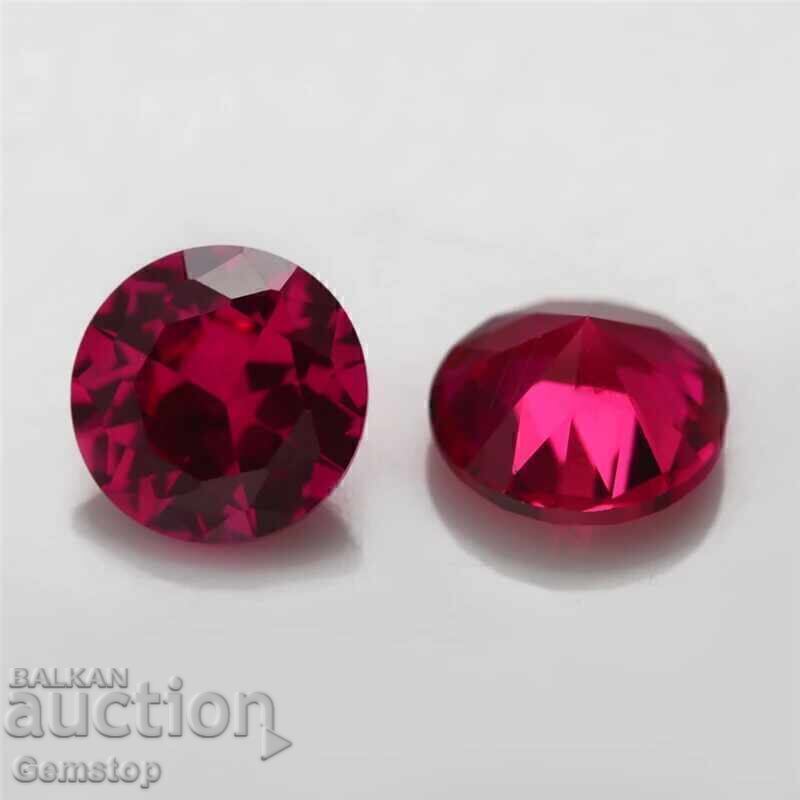 BZC! 4.65 ct diffusion ruby round from 1ct!