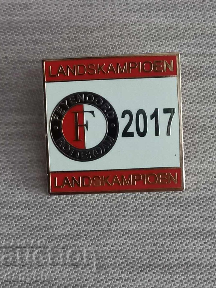 Insignă de fotbal - Feyenoord Rotterdam - campioană 2017