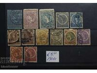 1901 Ολλανδικές Ανατολικές Ινδίες / Ολλανδία με φιλοτελικά αυτοκόλλητα