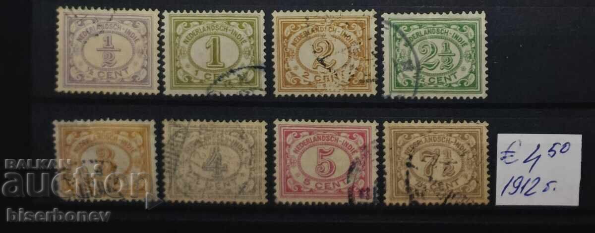 1912 Ολλανδικές Ανατολικές Ινδίες / Ολλανδία με φιλοτελικά αυτοκόλλητα 1912 Ολλανδικές Ανατολικές Ινδίες / Ολλανδία με φιλοτελικά αυτοκόλλητα
