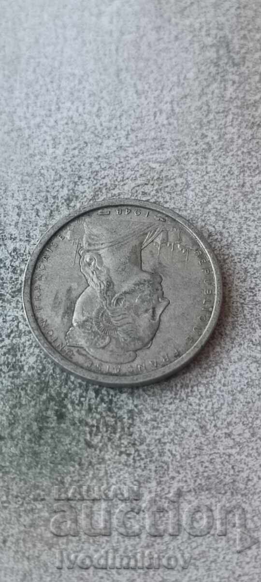 French West Africa 2 francs 1948 with price € 2.86 | 5.59 BGN French West Africa 2 francs 1948 with price € 2.86 | 5.59 BGN