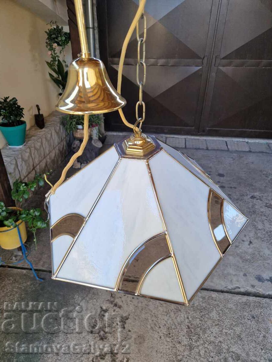Great antique Tiffany style chandelier lamp - 6 Great antique Tiffany style chandelier lamp - 6