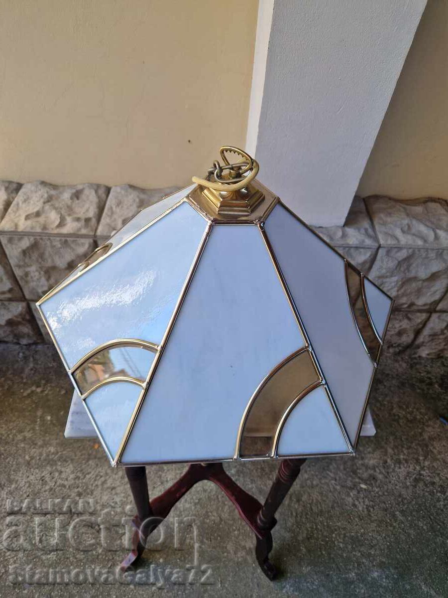 Great antique Tiffany style chandelier lamp Great antique Tiffany style chandelier lamp