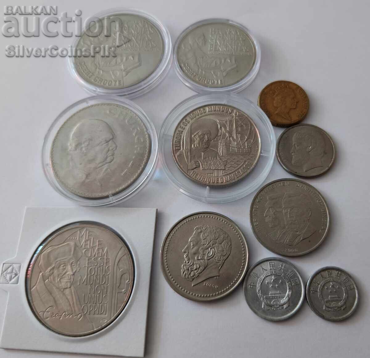 Мед Лот от 11 Различни Монети с цена € 5.01 | 9.80 лв.