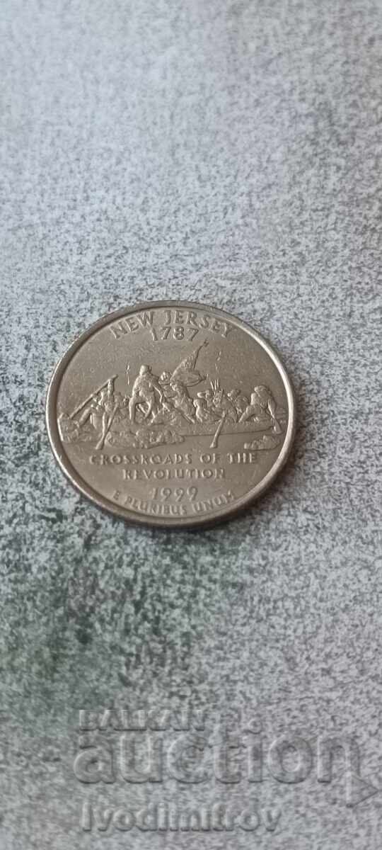 САЩ 25 цента 1999 P New Jersay