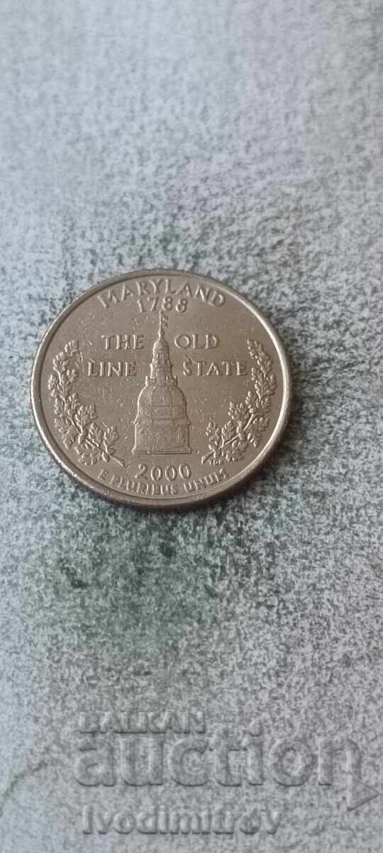 US 25 Cents 2000 D Maryland