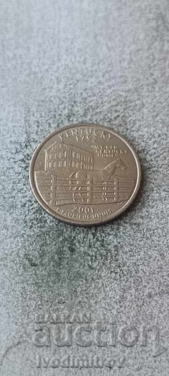 USA 25 Cent 2001 D Kentucky