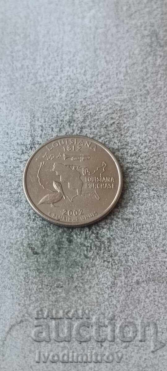 САЩ 25 цента 2002 P Louisiana