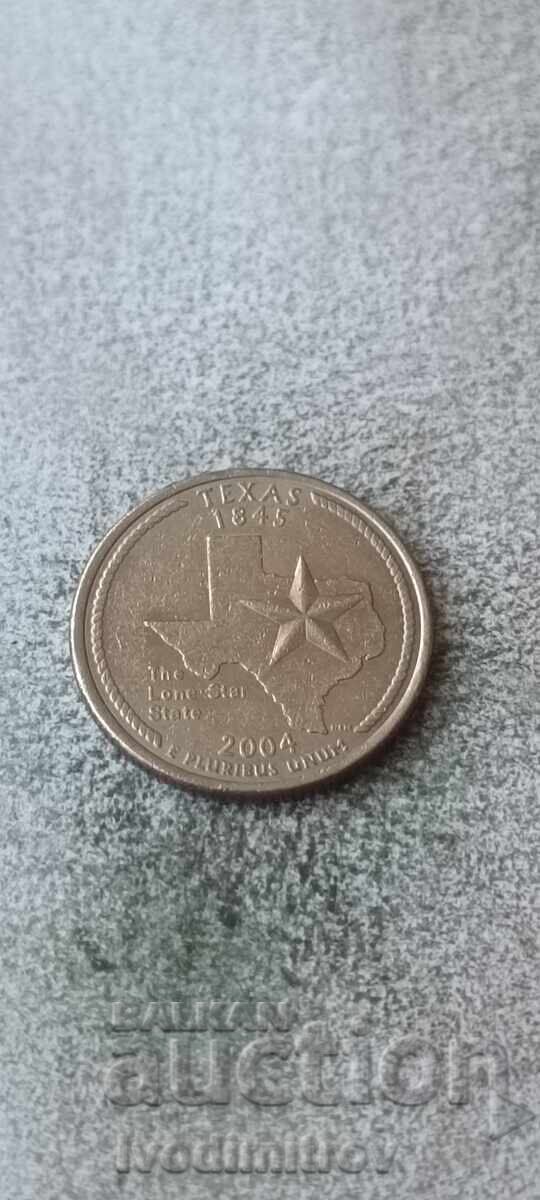 САЩ 25 цента 2004 P Texas
