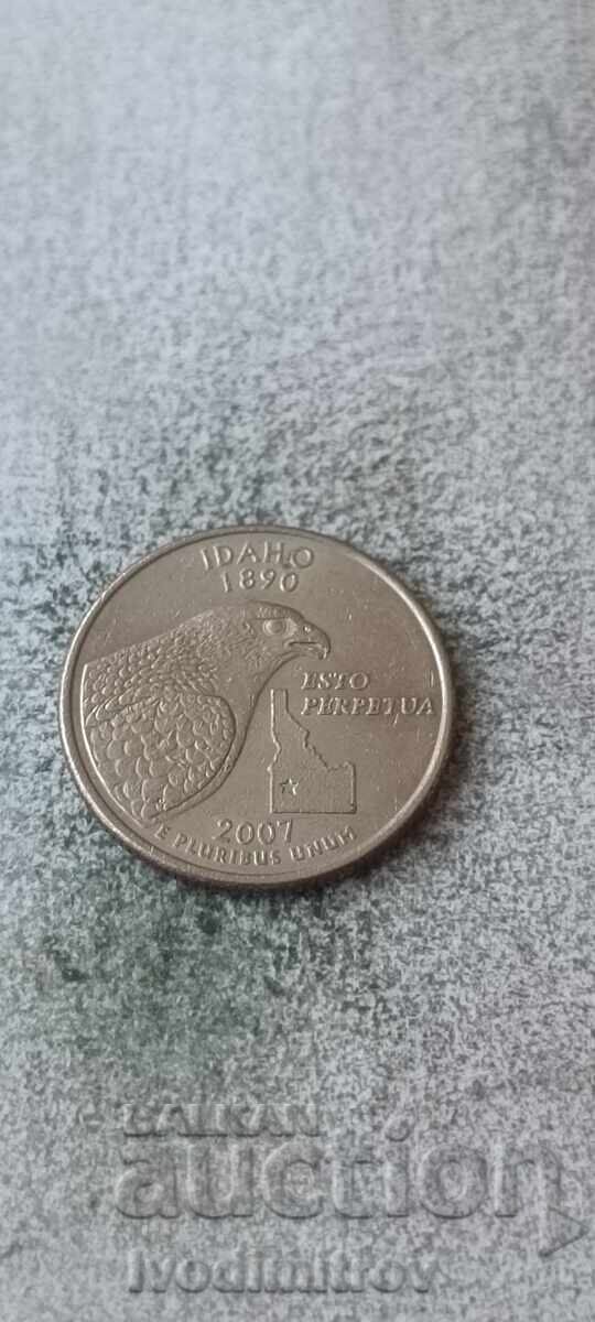 САЩ 25 цента 2007 P Idaho