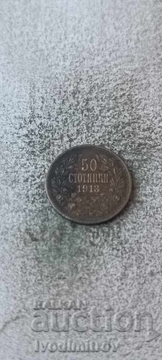 50 stotinki 1913 Argint