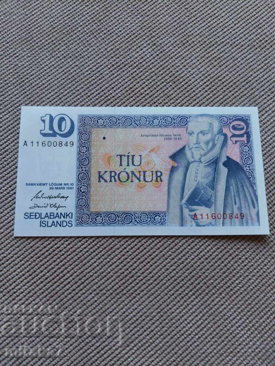 10 κορώνες 1981-1984, Ισλανδία