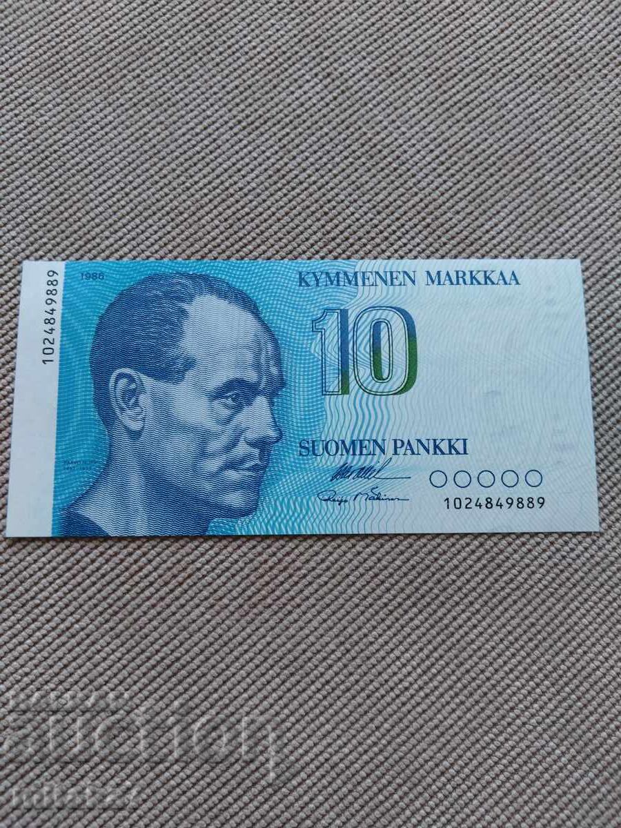 10 μάρκα 1986, Φινλανδία