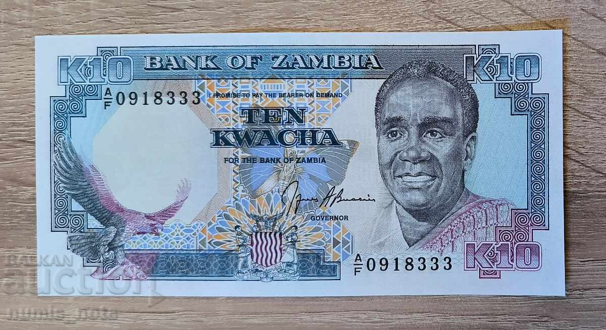 Zambia 10 Kwacha 1989 - 1991 UNC