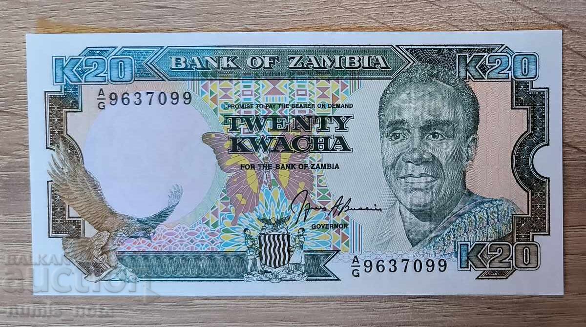 Замбия 20 квача 1989 - 1991 година  UNC