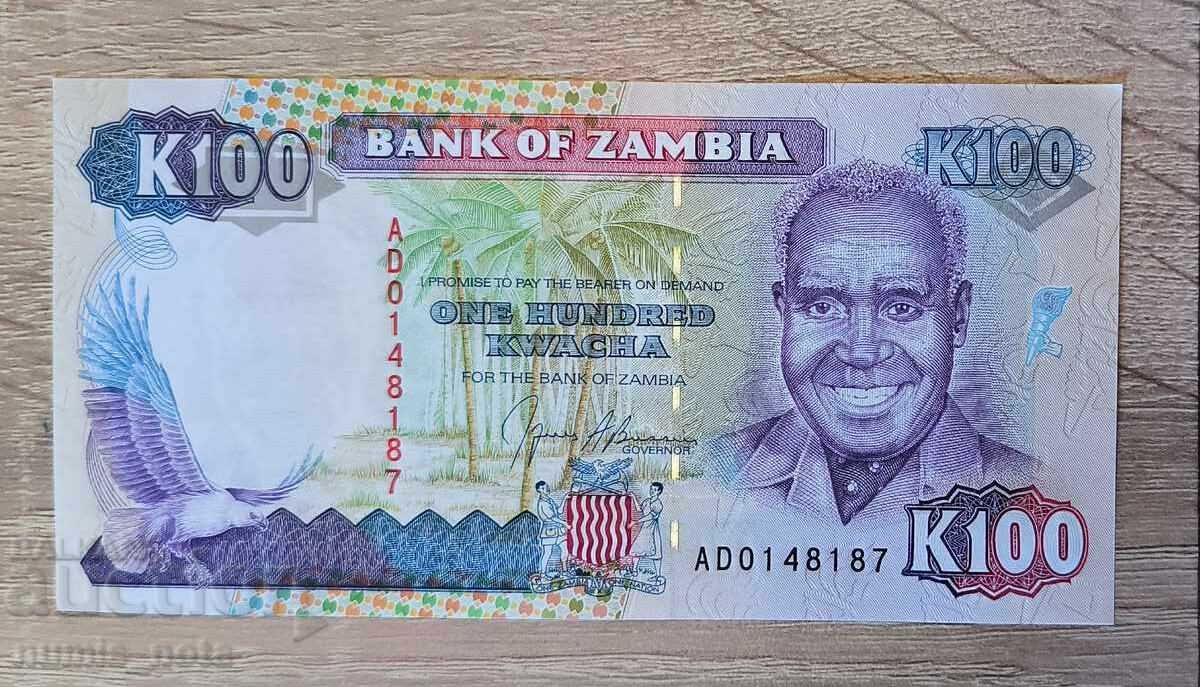 Замбия 100 квача 1991 година  UNC
