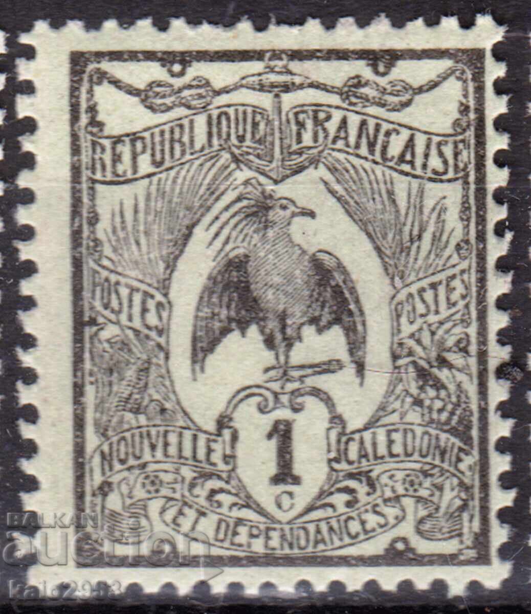 Noua Caledonie-1905-Emisiune curentă-KAGU-pasăre locală, MNH