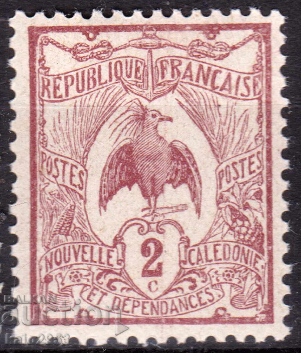 Noua Caledonie-1905-Emisiune curentă-KAGU-pasăre locală, MNH