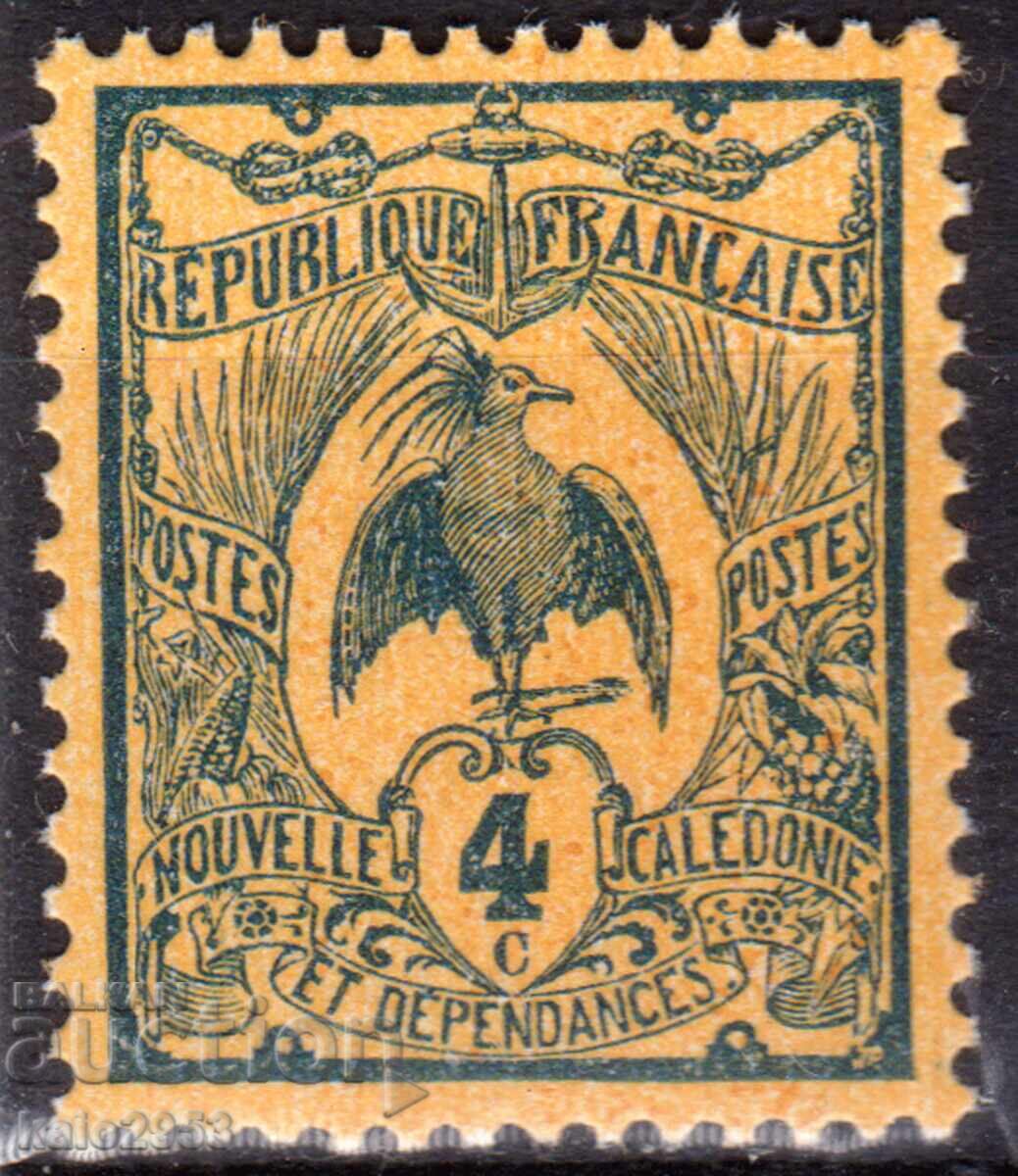 Noua Caledonie-1905-Emisiune curentă-KAGU-pasăre locală, MNH