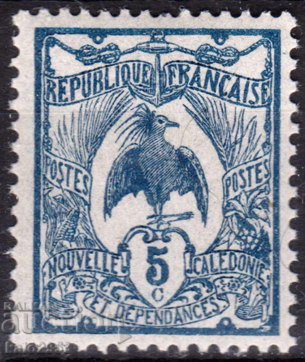 Noua Caledonie-1905-Emisiune curentă-KAGU-pasăre locală, MNH