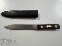 English knife Joseph Henry & Co - Sheffield with leather sheath