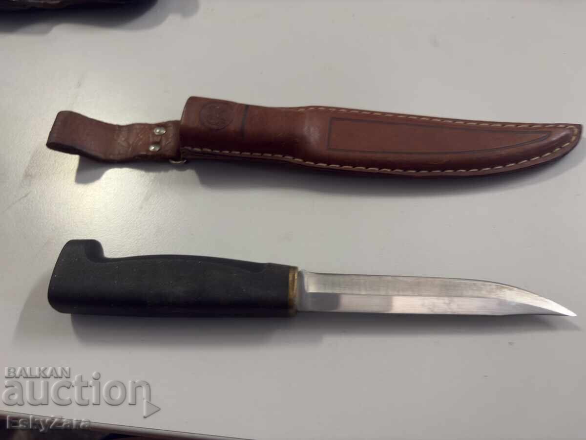 Vintage Finnish knife FISKARS Finland Stainless with leather sheath - 5
