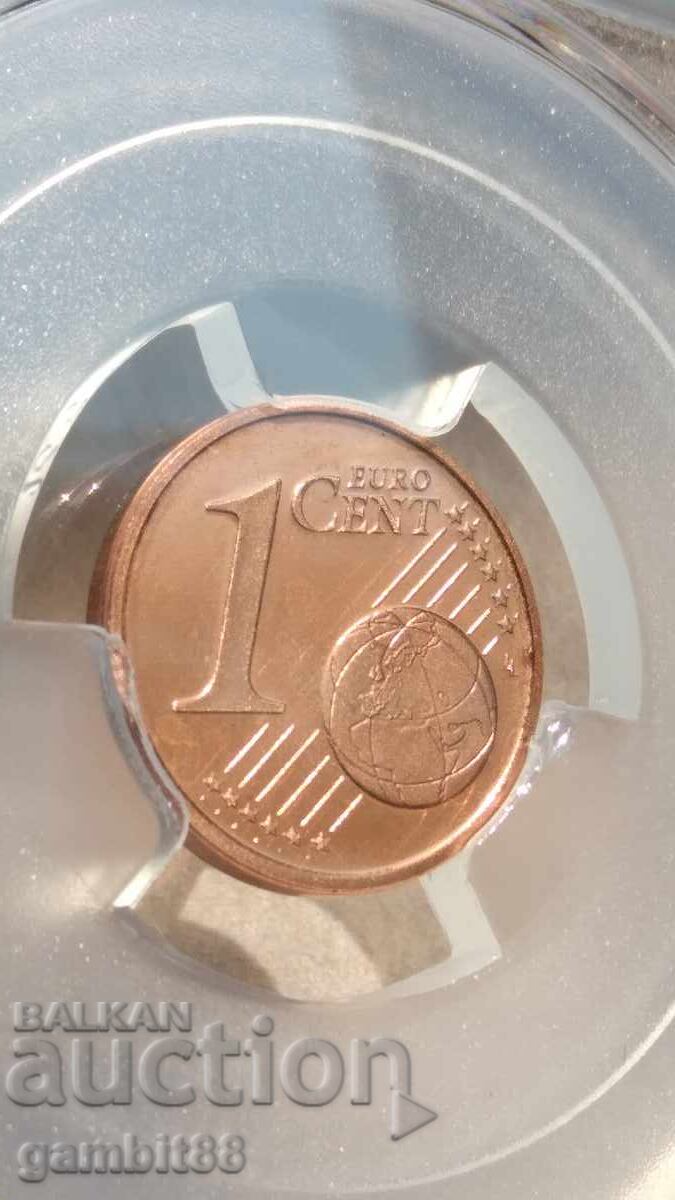 1 Euro Cent 1999 Netherlands - PR66RD DCAM PCGS - First Issue - 6 1 Euro Cent 1999 Netherlands - PR66RD DCAM PCGS - First Issue - 6