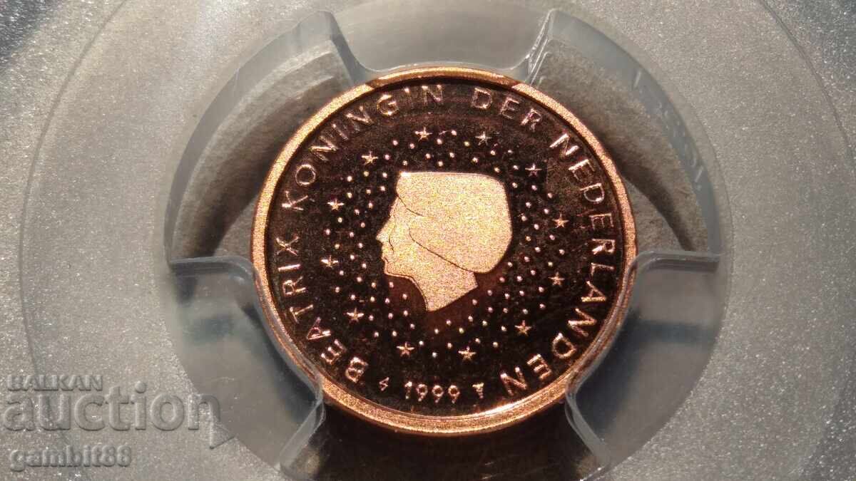 1 Euro Cent 1999 Netherlands - PR66RD DCAM PCGS - First Issue 1 Euro Cent 1999 Netherlands - PR66RD DCAM PCGS - First Issue