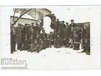1933 OLD PHOTO SNOW SCULPTURE HRISTO BOTEV J949