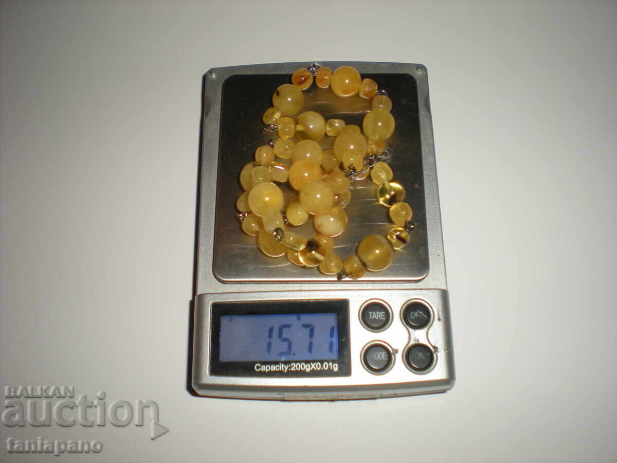 Baltic amber necklace, butter and lemon color with price € 25.00 | 48.90 BGN