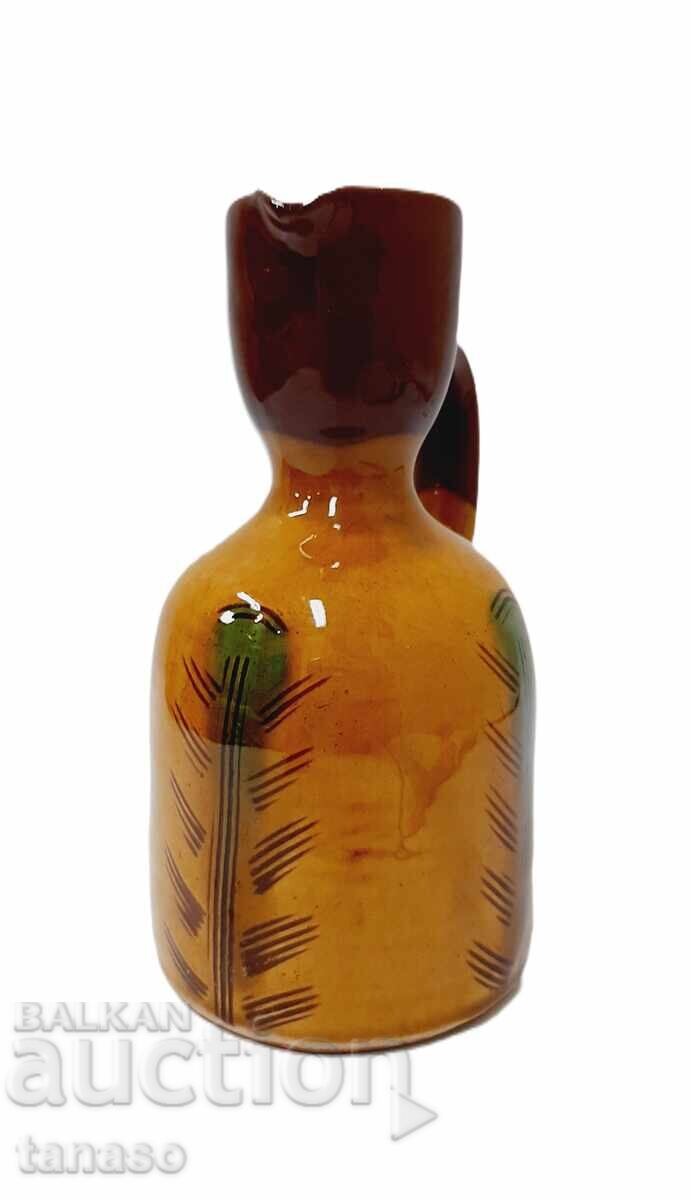 Old glazed ceramic pitcher, 18 cm, like new with price € 16.00 | 31.29 BGN