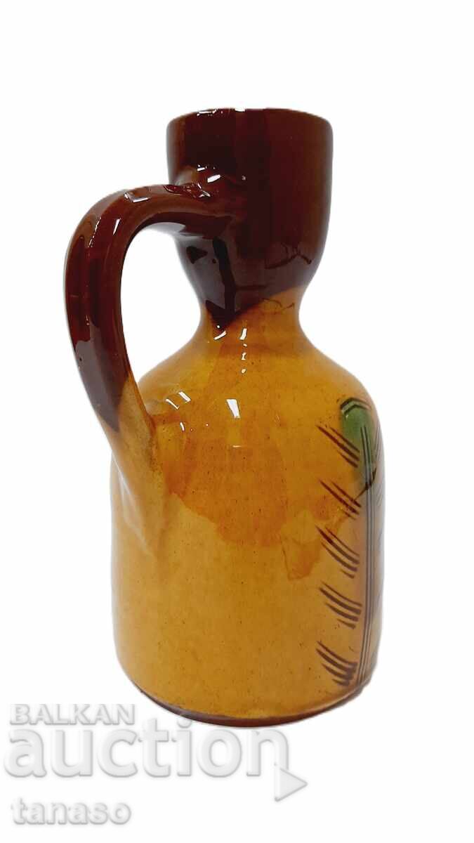 Delivery of Old glazed ceramic pitcher, 18 cm, like new
