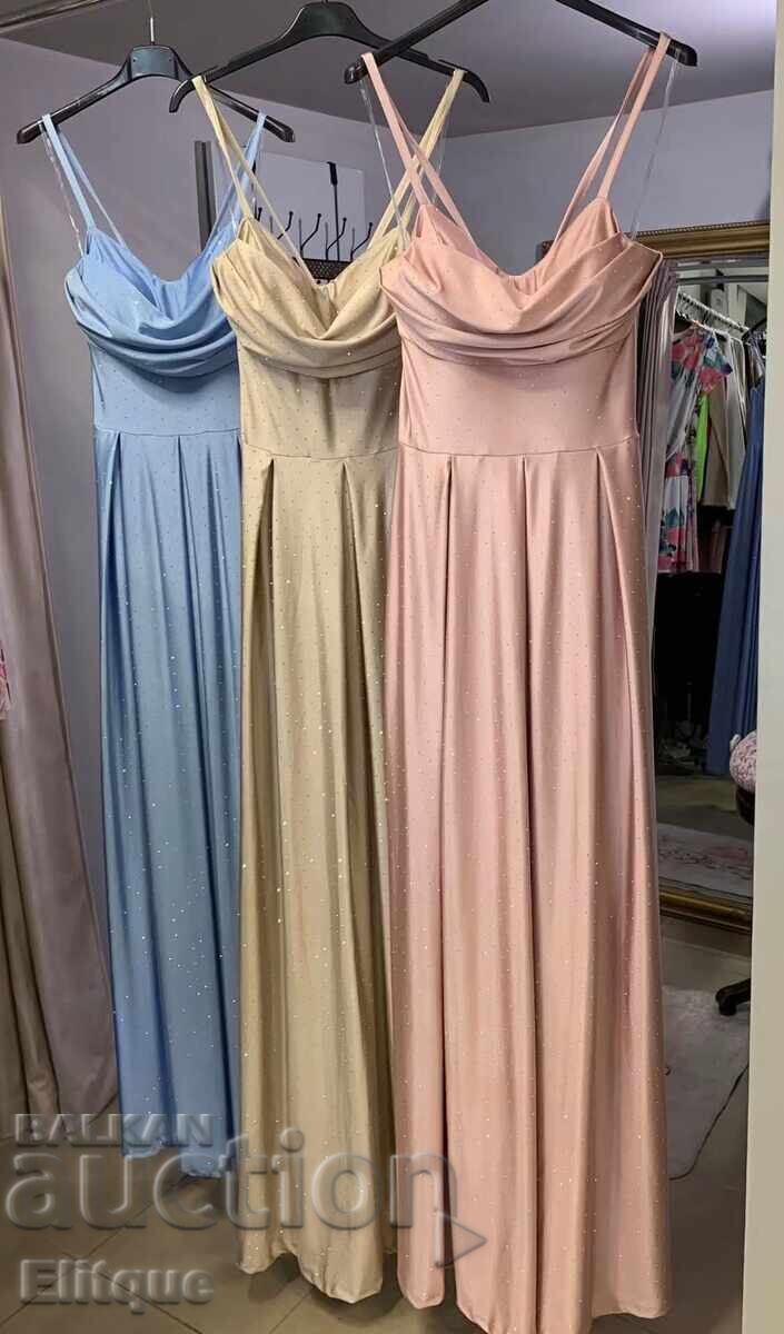 Long satin dresses with stones Long satin dresses with stones