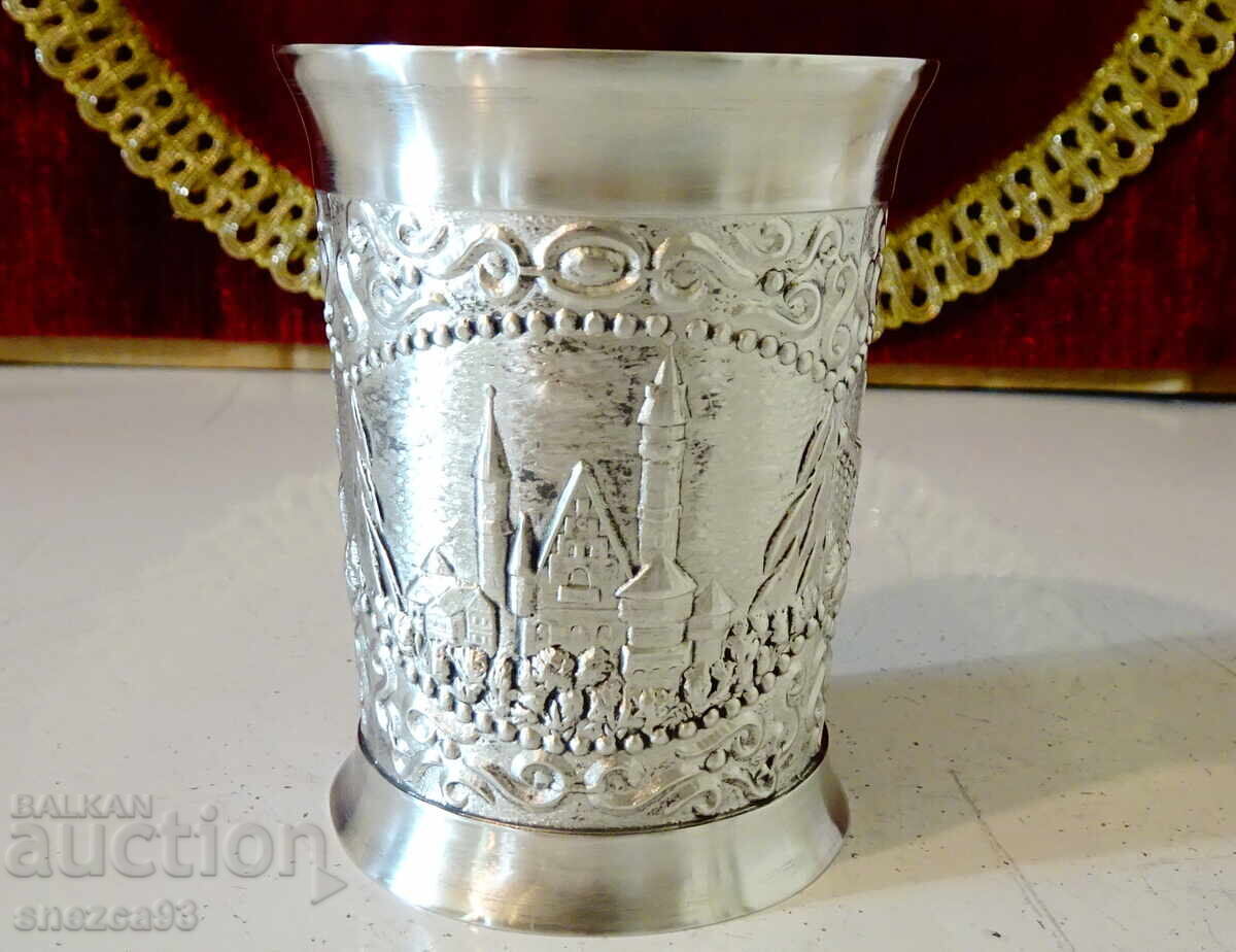 Auction  Pewter wine goblet Castle, Fortress