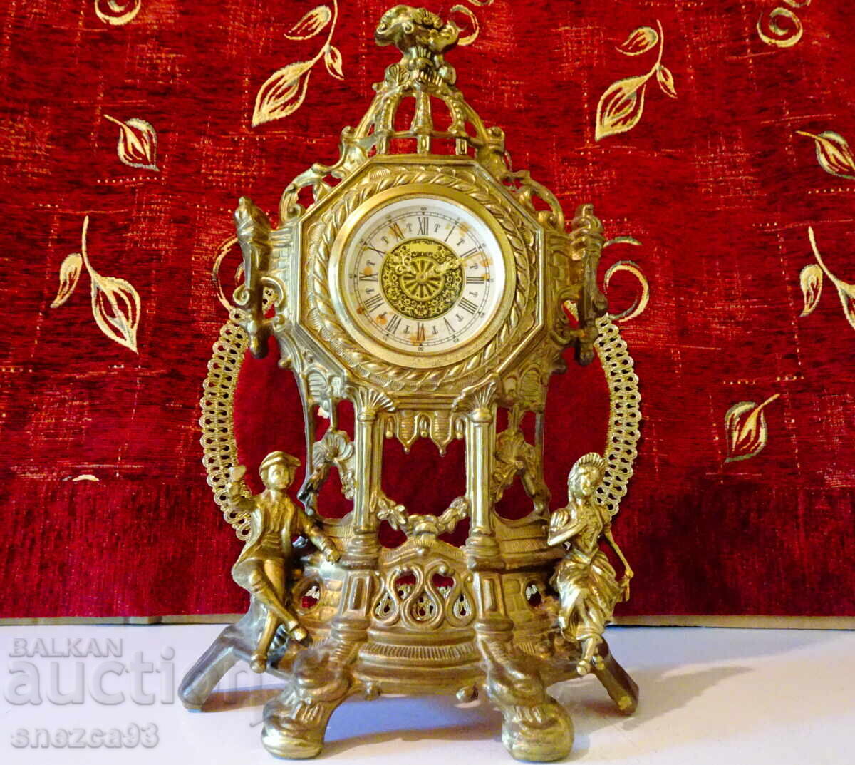 Mechanical bronze clock, mantel clock