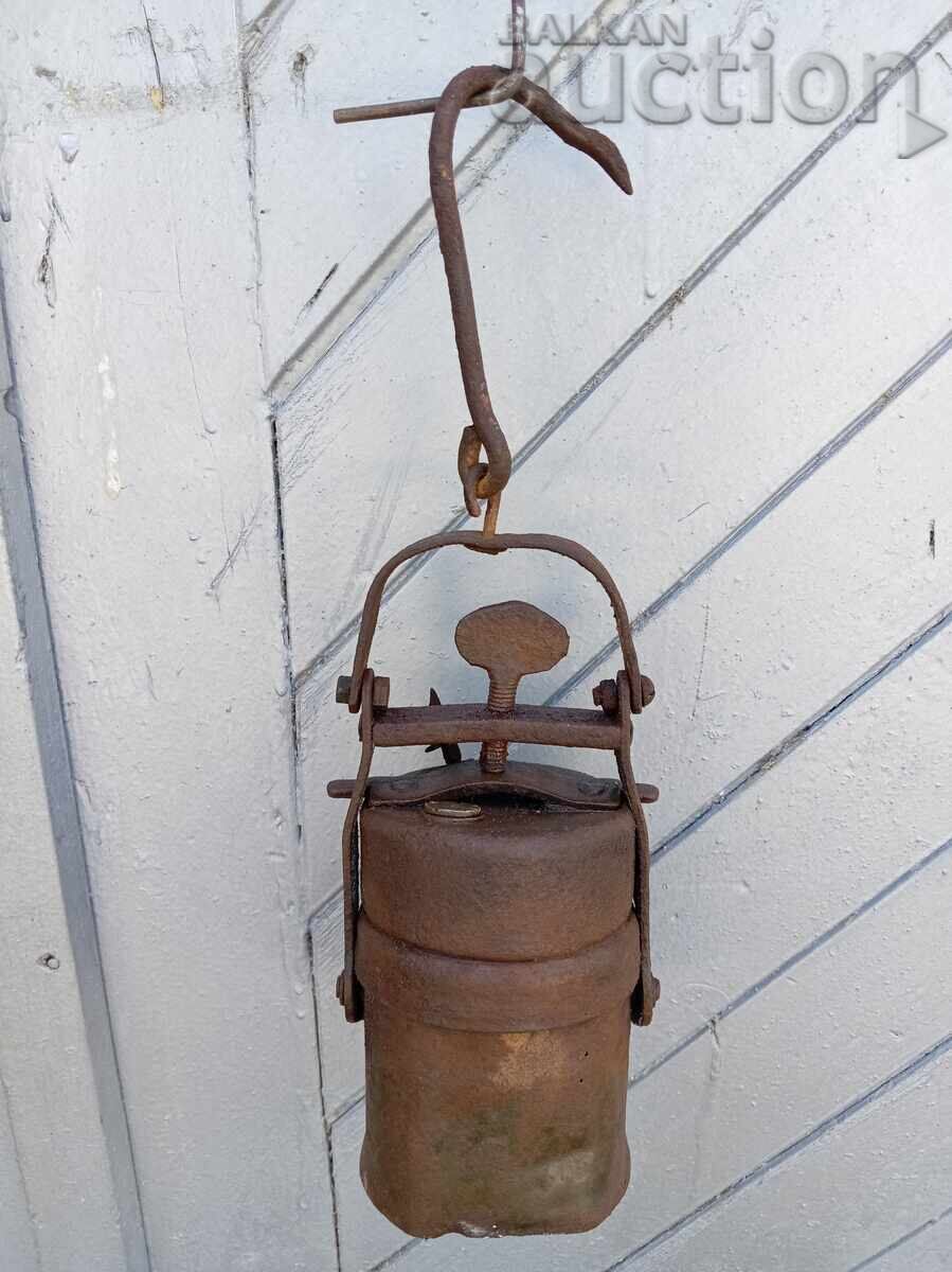 antique Carbide miner's lamp lantern - 5