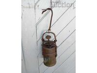 antique Carbide miner's lamp lantern