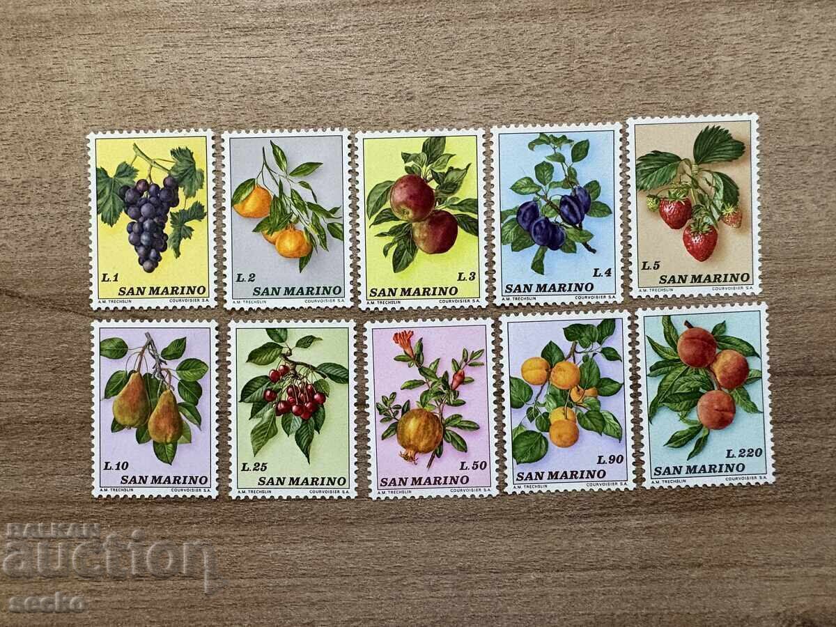 Сан Марино - Плодове (1973) MNH