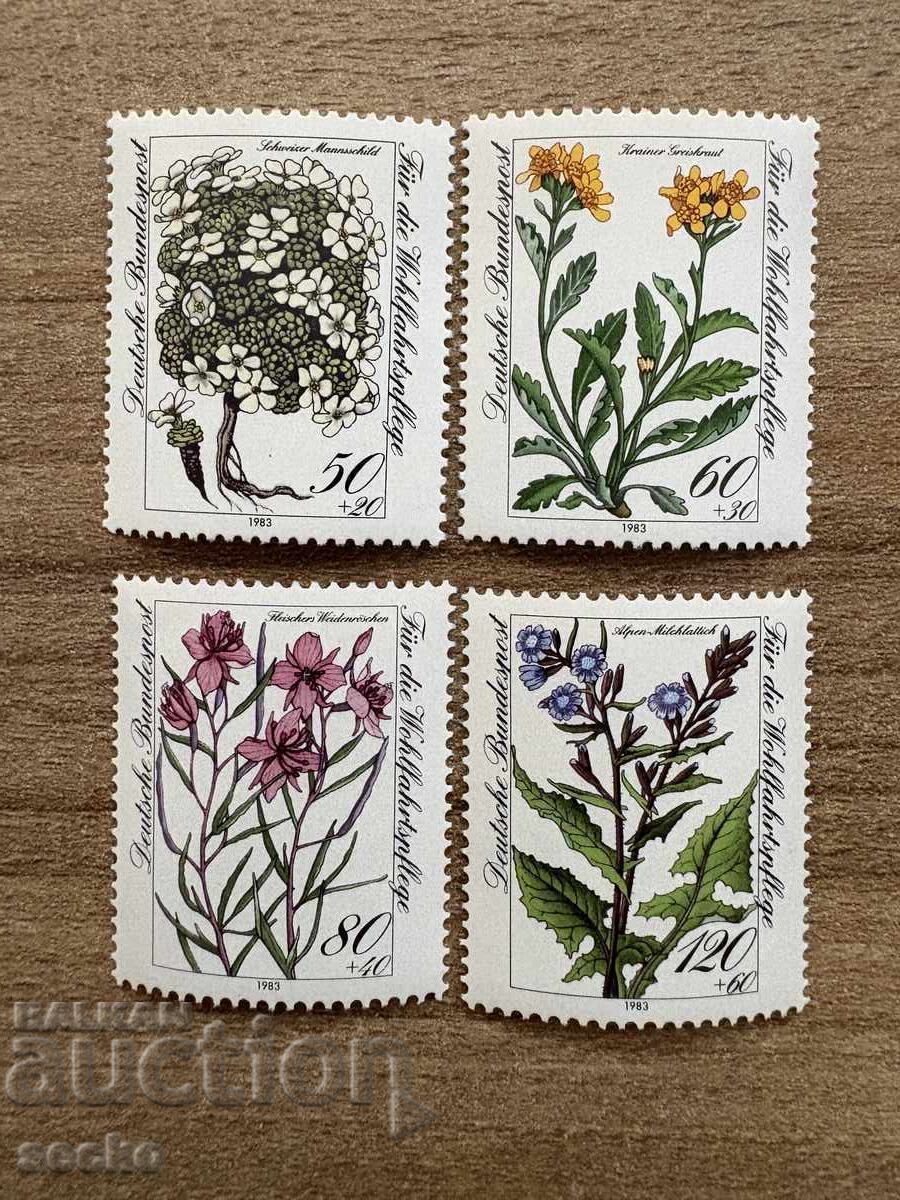 FRG/FRG - Charity stamps - Alpine flowers (1983) MNH