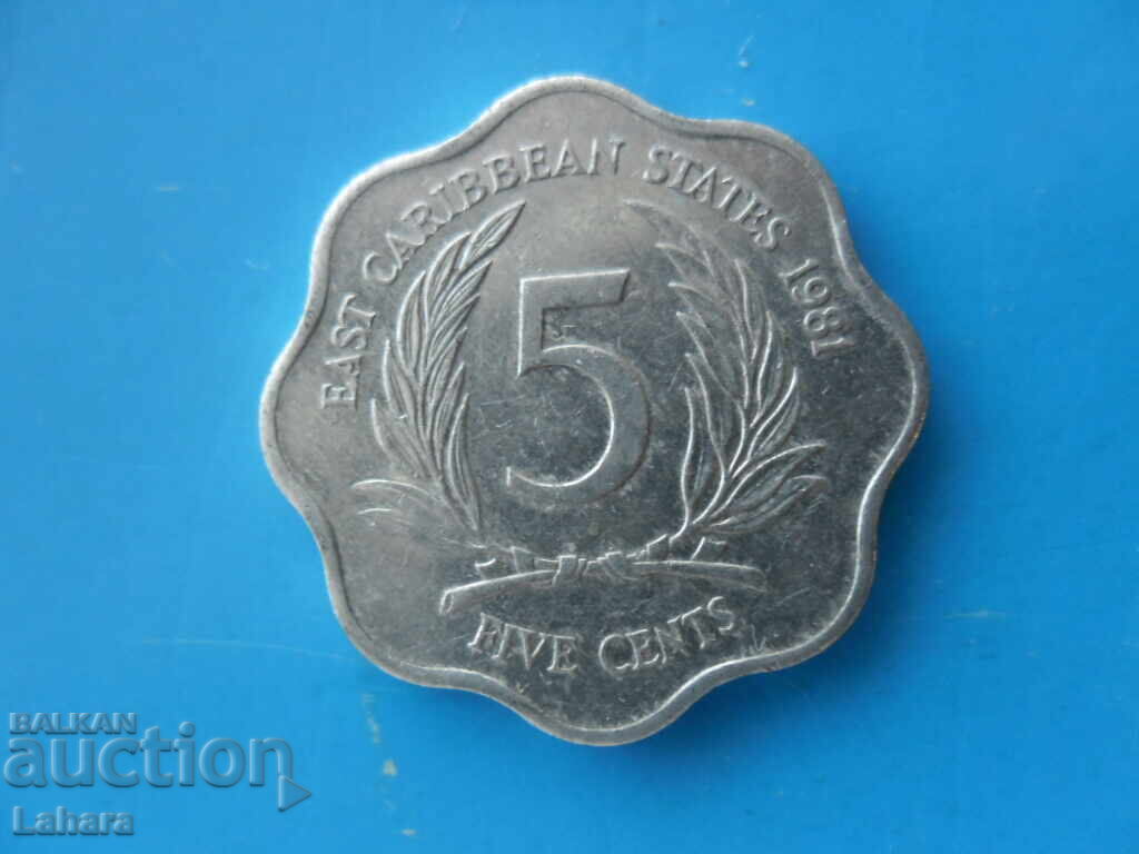 5 cents 1981 Eastern Caribbean 5 cents 1981 Eastern Caribbean