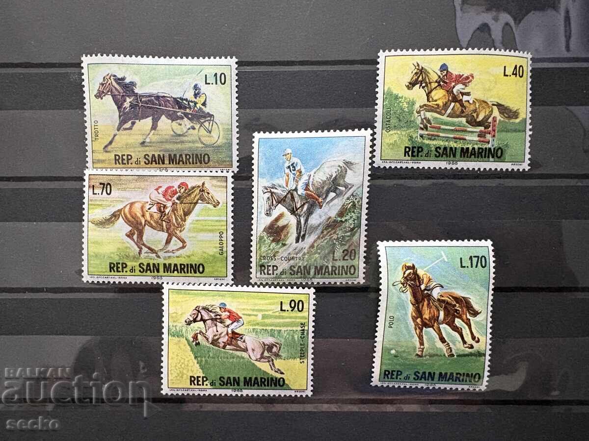 Сан Марино - Коне - Конни спортове (1966) MNH