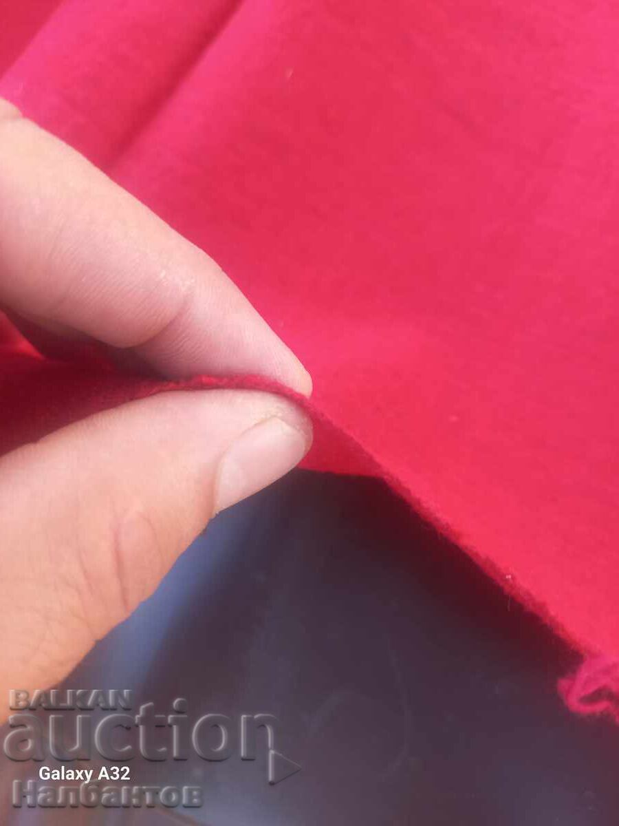 Delivery of OLD THIN WOOL RED FABRIC TOP COSTUME
