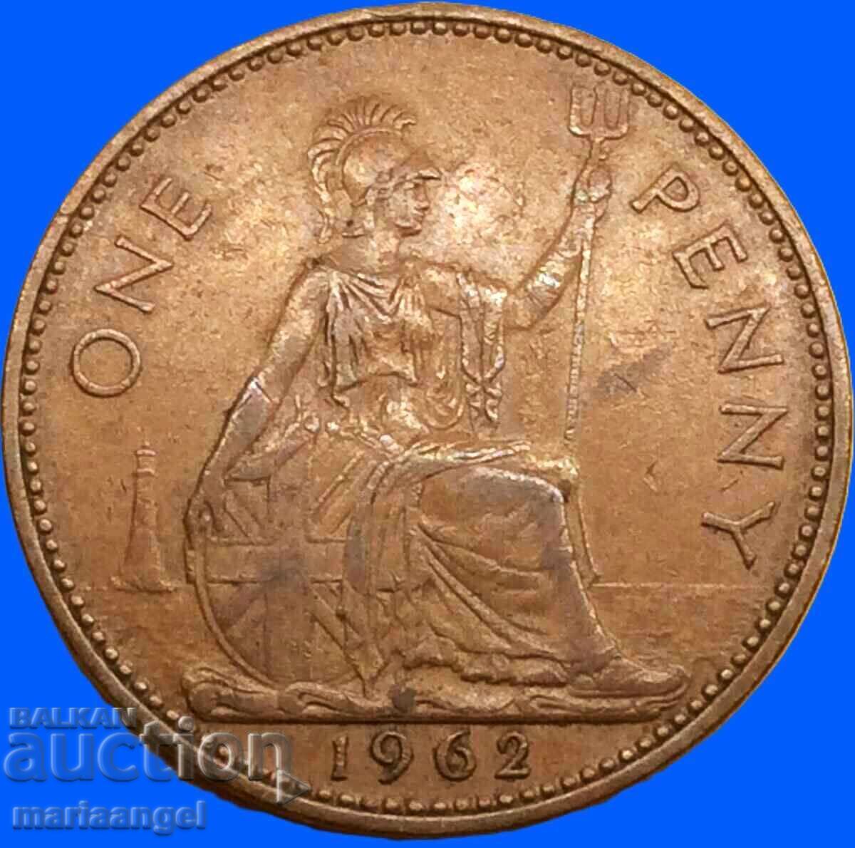 Marea Britanie 1 Penny 1962 30 mm Bronz 2 - 5