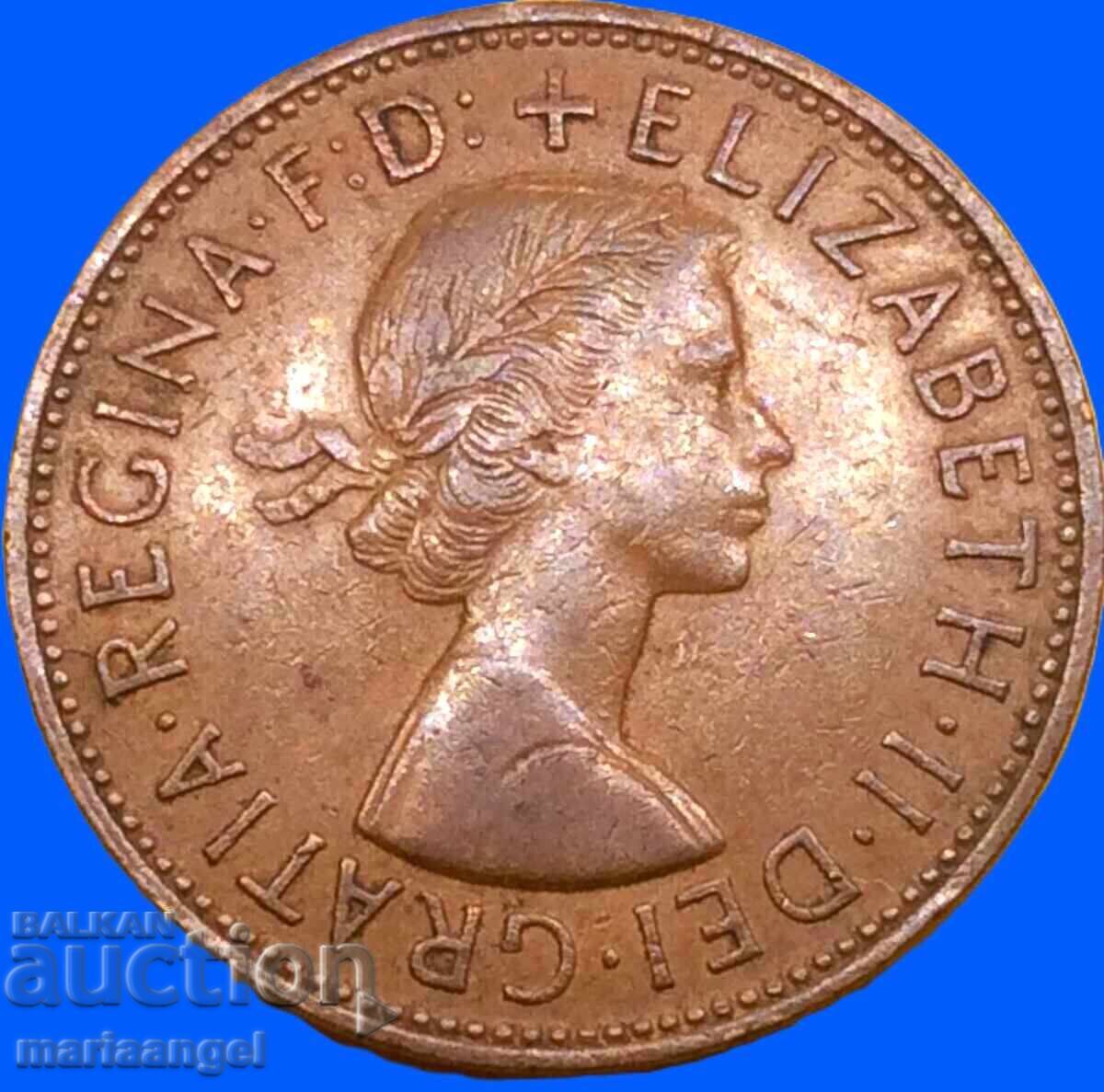 Marea Britanie 1 Penny 1962 30 mm Bronz 2