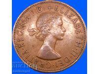 Marea Britanie 1 Penny 1962 30 mm Bronz 2