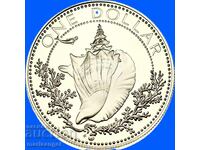 Bahamas 1 dolar 1974 18,14g UNC PROOF 34mm argint titlu 800
