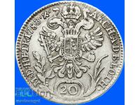 20 Kreuzer 1783 Austria Iosif al II-lea In-Kremnitz - an rar